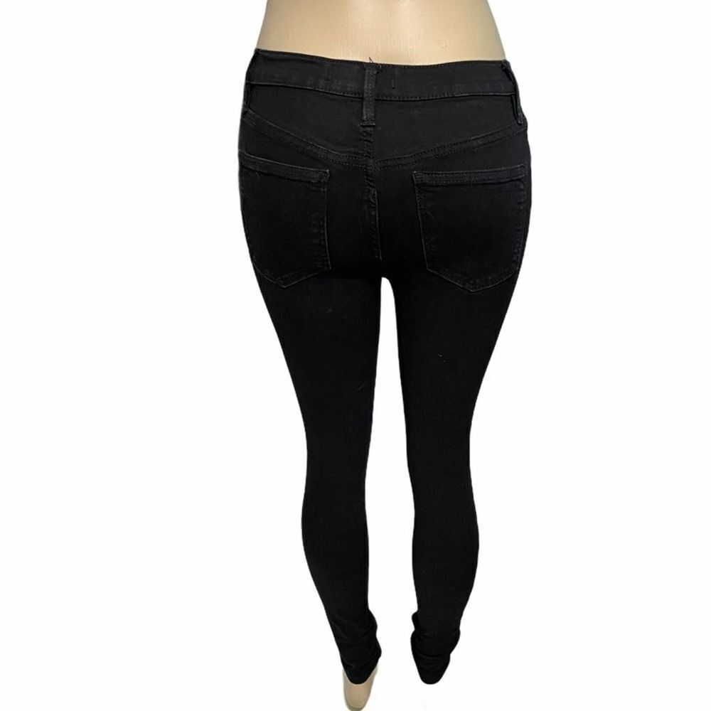 Free People‎ Black Skinny Leg Jeggings Size 26 - Picture 3 of 13